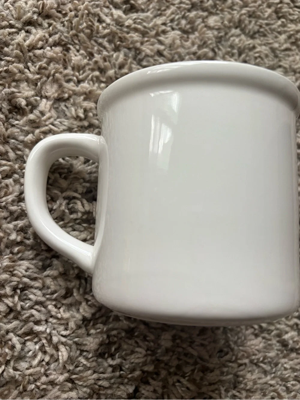 Pottery Barn Cream Mug with Brown Dog and Red Gift Accent Dutchhounds   Mint